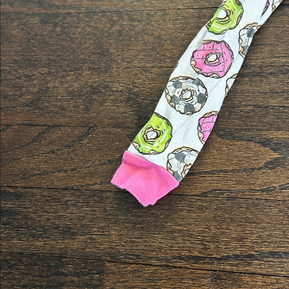 Baby Steps Girls Sport Donut Print Pajama Set - Pink & Green Size 4 - Picture 4 of 11